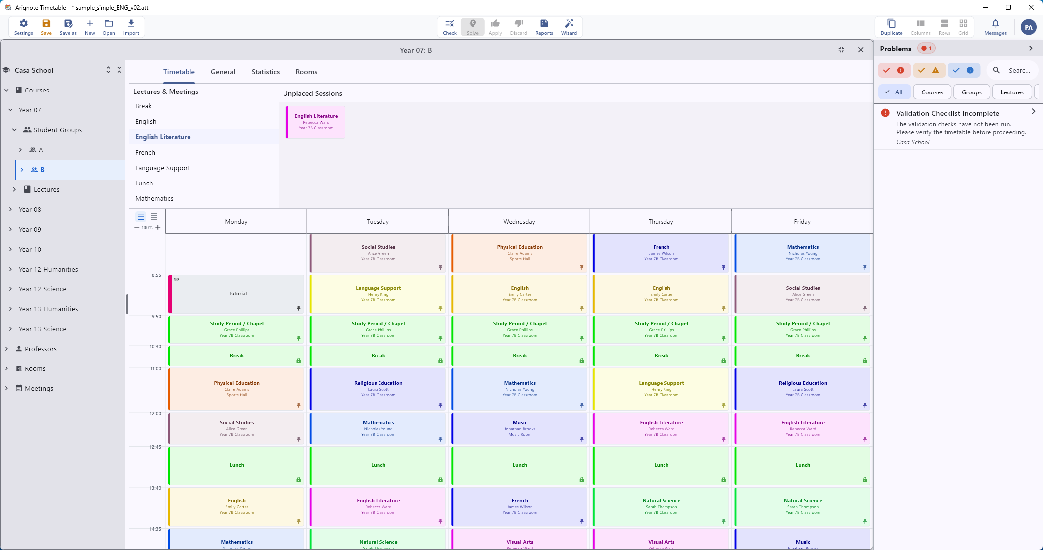Arignote Timetable on Windows 11