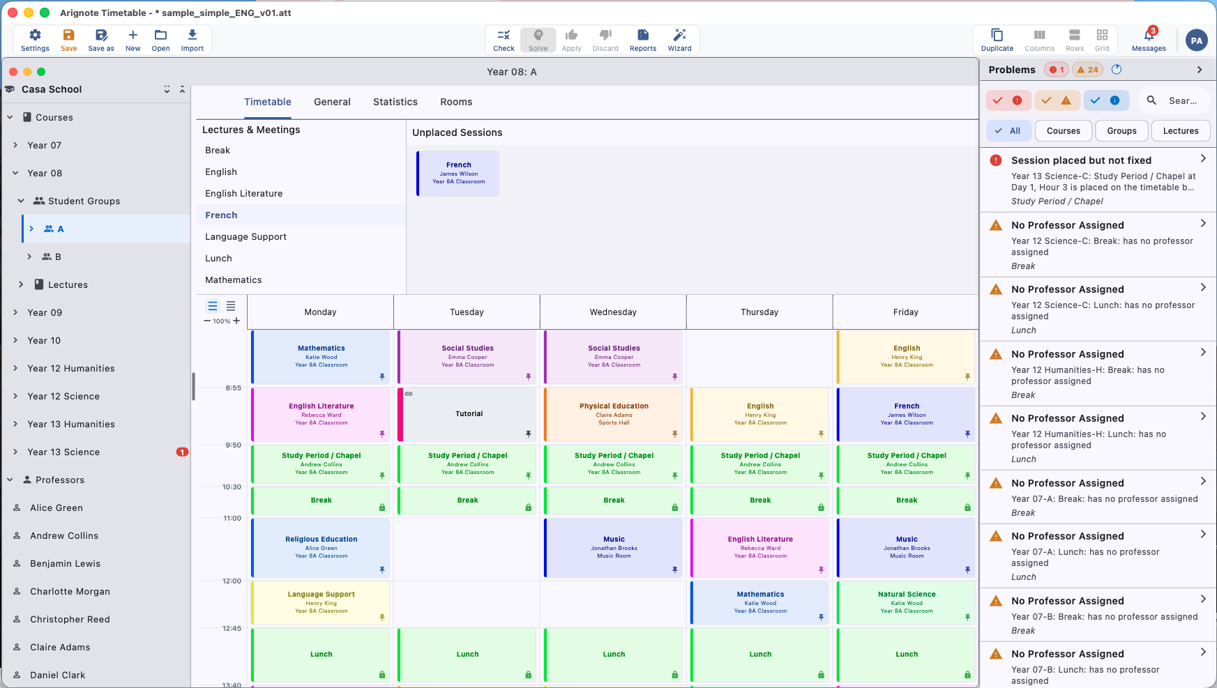 Arignote Timetable app overview